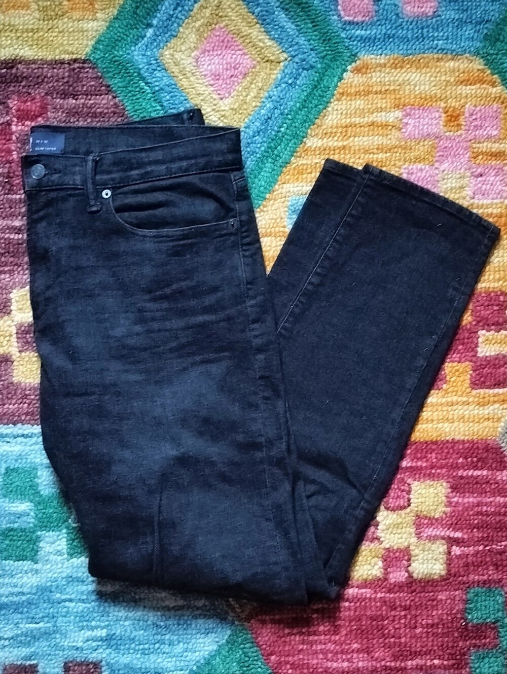 GAP Denim Slim Taper Men's Black Jeans 33 x 32